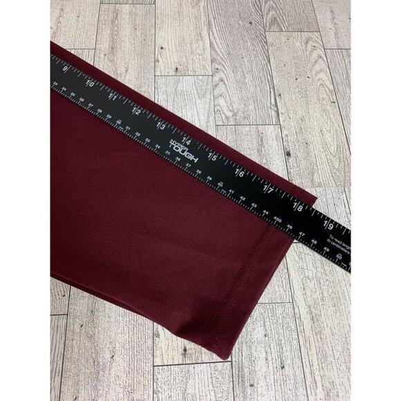 Fentar Empire Waist Drape Tie Dress Plus Sz 2XL Maroon Midi Flattering 3/4 Sleev - Picture 11 of 14